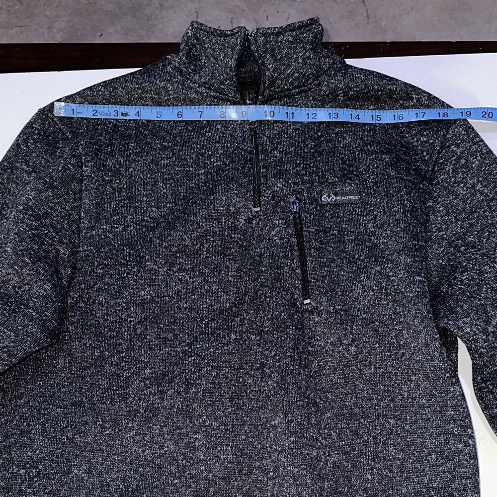 Realtree by Buckhorn River Men’s Heather Black 1/4 Zip Pullover Size Large - Picture 5 of 8